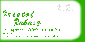 kristof rakasz business card